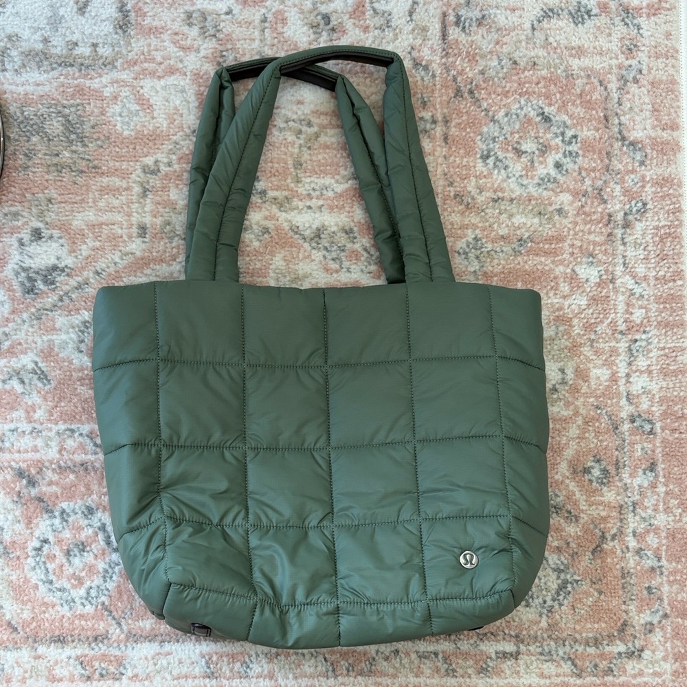 Lululemon Green (Eucalyptus) Quilted 12L Tote Bag